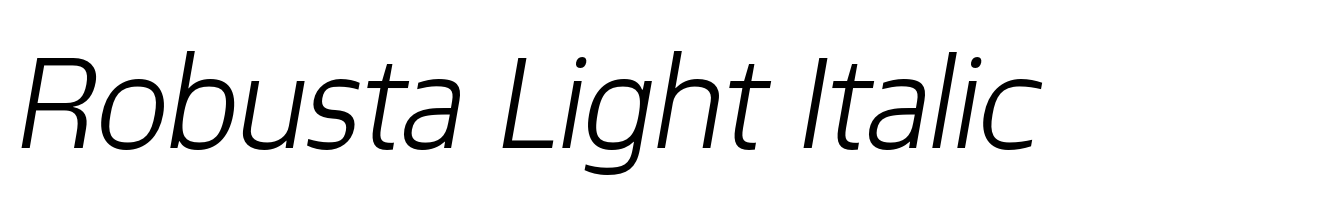 Robusta Light Italic